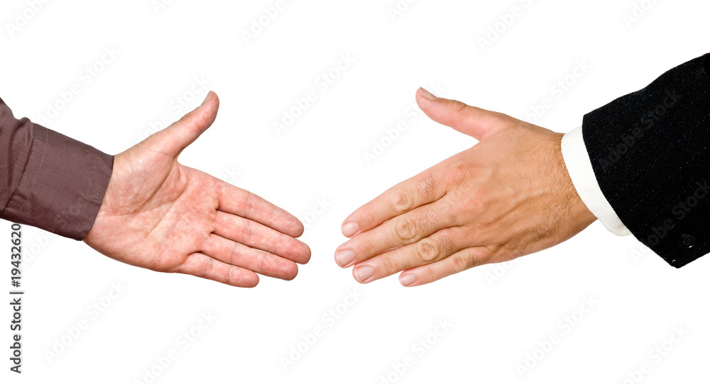 Hands ready for handshake