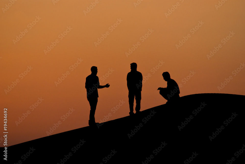 Naklejka premium Sonnenuntergang in der Wüste