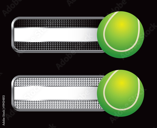 tennis ball black and silver checkered tabs