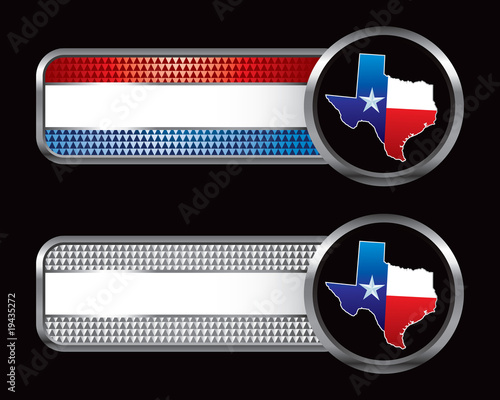 texas lonestar state striped and checkered banners