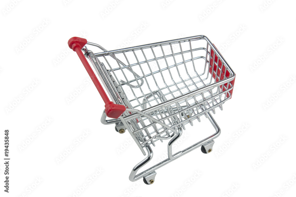 shopping trolley isolated