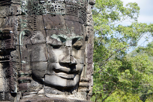 Steinkopf in Angkor Wat photo