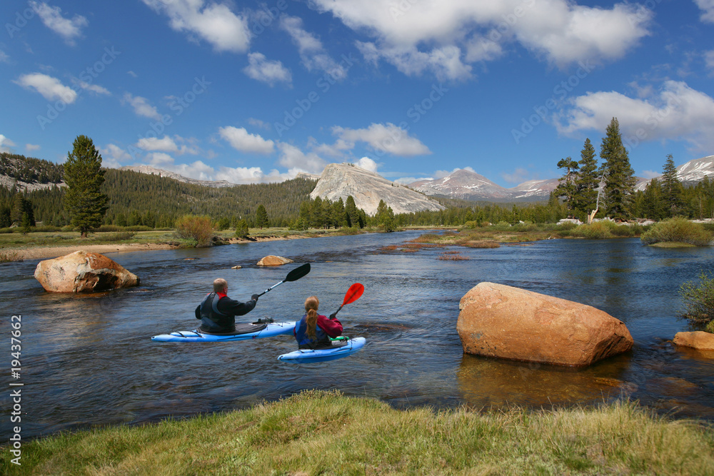 kayaking in river, yellowstone national park StockFoto Adobe Stock
