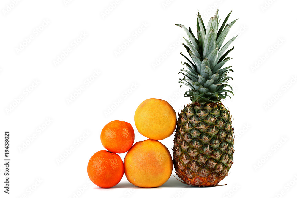 Pineapple and fruits Pineapple and fruits
