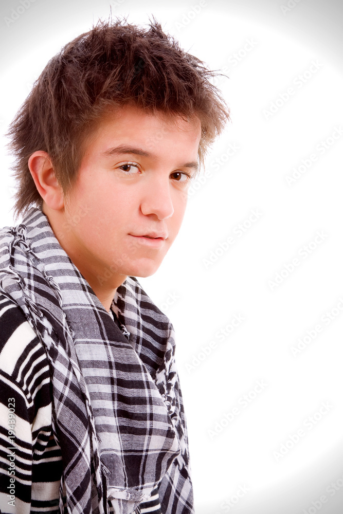 Closeup portrait of a young guy, isolated on white background Closeup portrait of a young guy, isolated on white background
