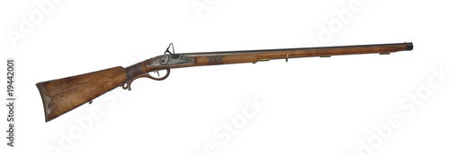 Middle-range hunting rifle of 19th century cutout