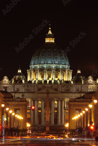 St. Peter's Basilica shot at night