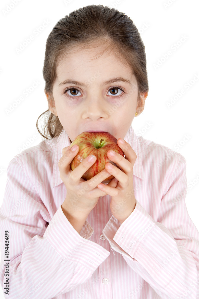 bambina che mangia una mela bambina che mangia una mela