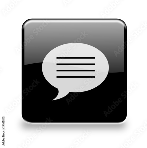Button Sprechblase black