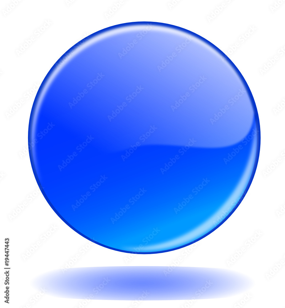 BLUE WEB BUTTON (template shiny glassy internet 3d click here)