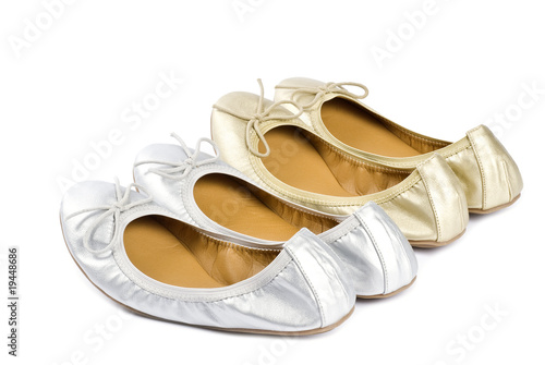 Two Pairs of Slippers Isolated on White