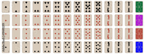 complete set of kids playing cards