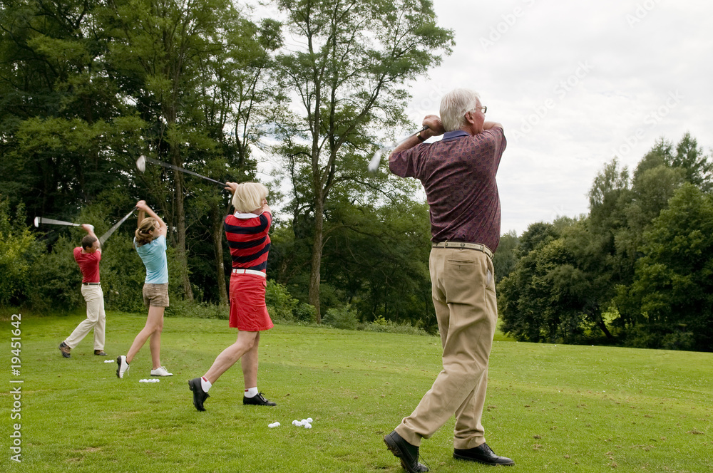 Golfer auf der Driving-Range