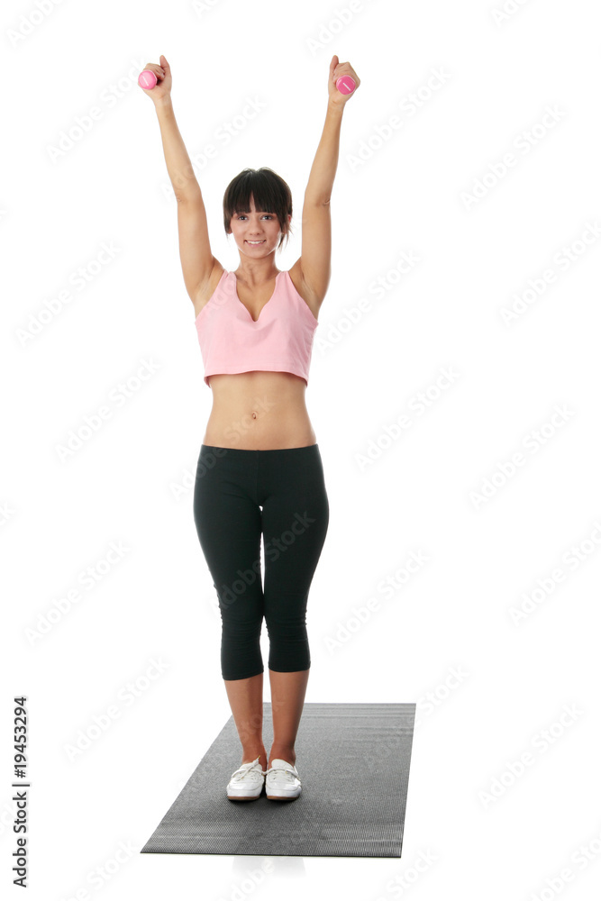 Beautiful young woman doing exercise Beautiful young woman doing exercise