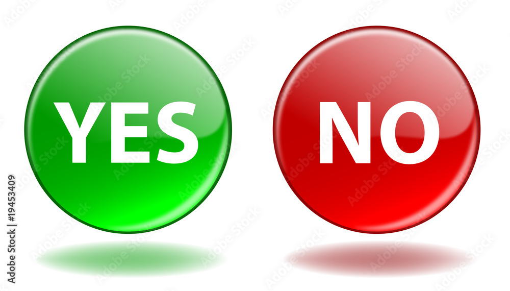 YES & NO Web Buttons (Positive Negative Vote Opinion Survey OK) YES & NO Web Buttons (Positive Negative Vote Opinion Survey OK)