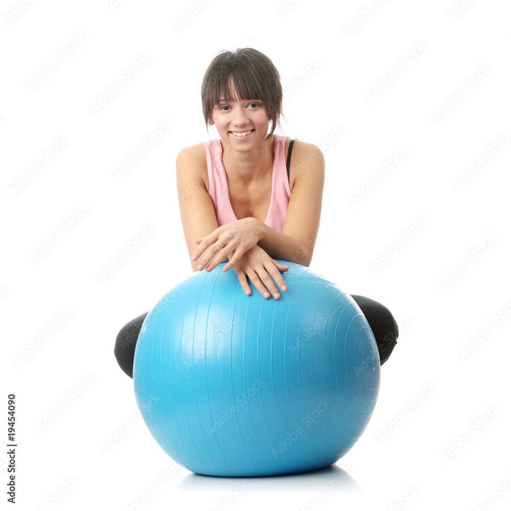 Beautiful young woman doing exercise Beautiful young woman doing exercise