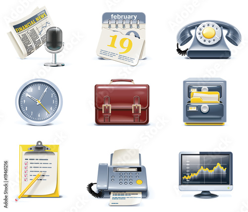 Vector business and office icons. Part 1