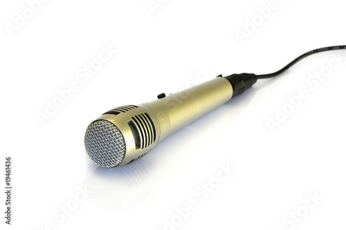 isolated  microphone photo