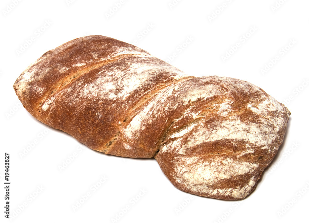 Italian ciabatta isolated on white background Italian ciabatta isolated on white background