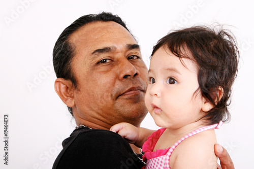Portrait of a multi-ethnic family: Thai/American.