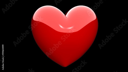 Heart beating. Looping. Alpha matte.