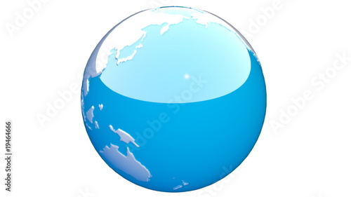 Spinning Earth globe. Loopable. Alpha.