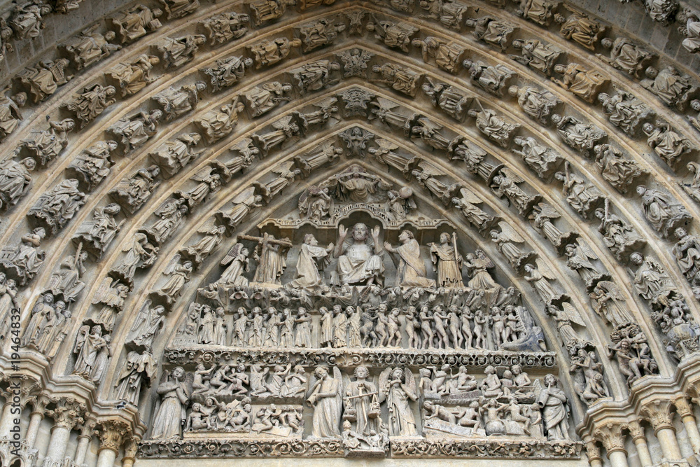 Detail of the Notre Dame cathedral of Amiens, France
