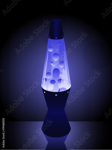 Lavalamp in blue