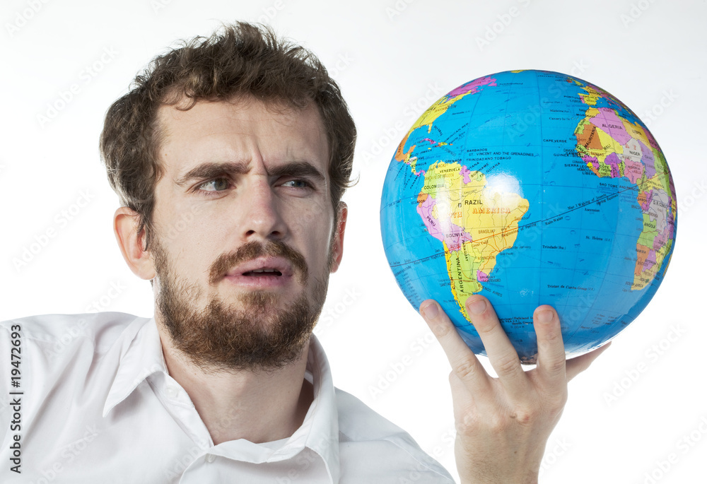 homme regard doute planète terre homme regard doute planète terre