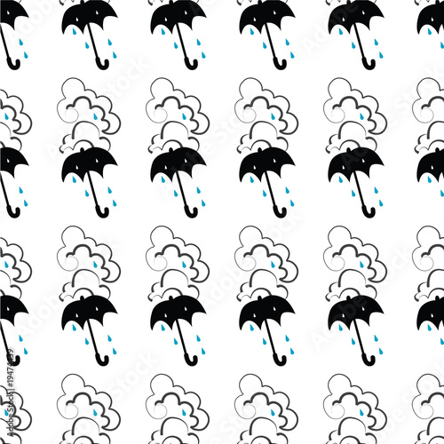 Seamless Umbrella Pattern