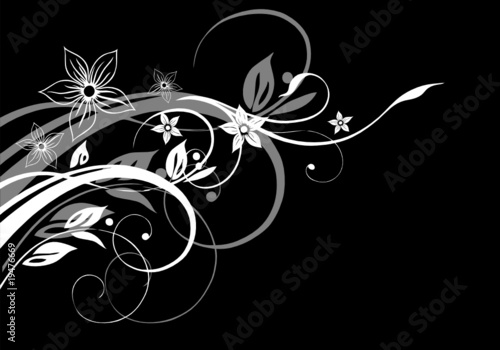 Blume, Blüte, Ranke, filigran, floral, ornamental, background