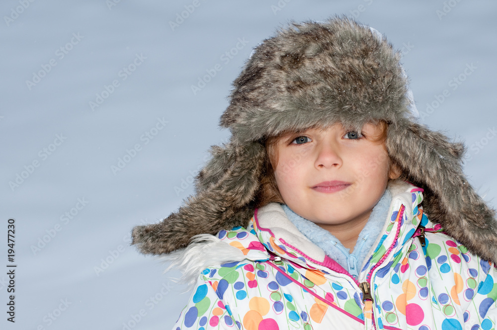 Cute girl winter portrait
