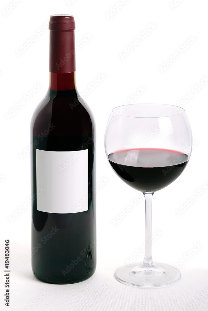 Bottle and glass of red wine Bottle and glass of red wine