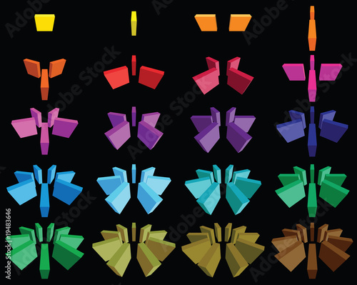 collection of orthogonal geometric shapes