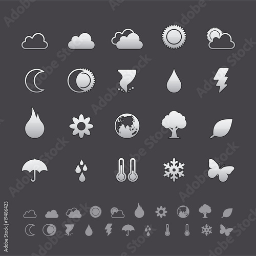 Gray Deluxe Icons - Weather and climate