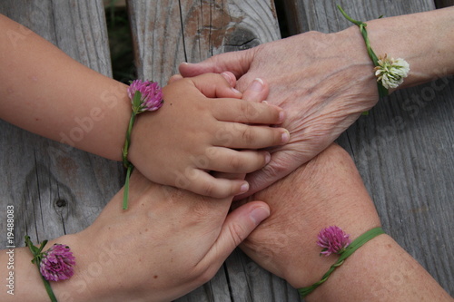 Young, adult and old hand overlapping. Like showing mean be in harmony,unity