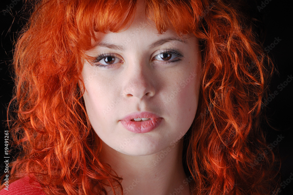 red-haired pretty girl red-haired pretty girl