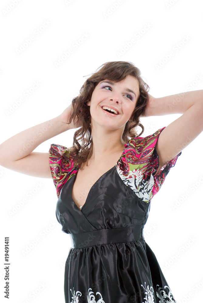 Young beautiful woman  smiles