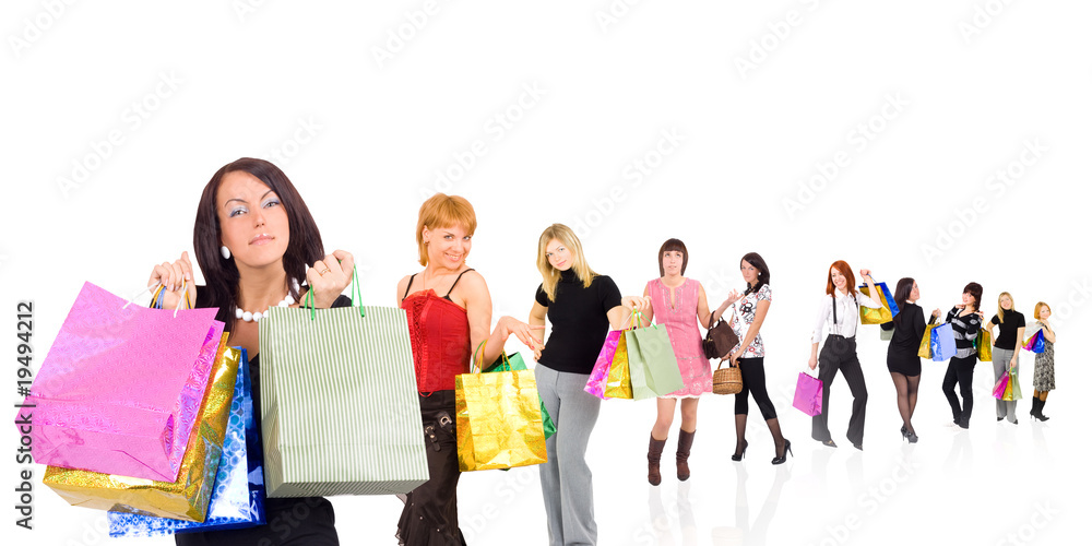 Shopping isolated group