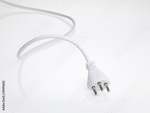 swiss isolated white powercord