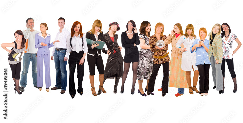 Fototapeta premium group isolated on white