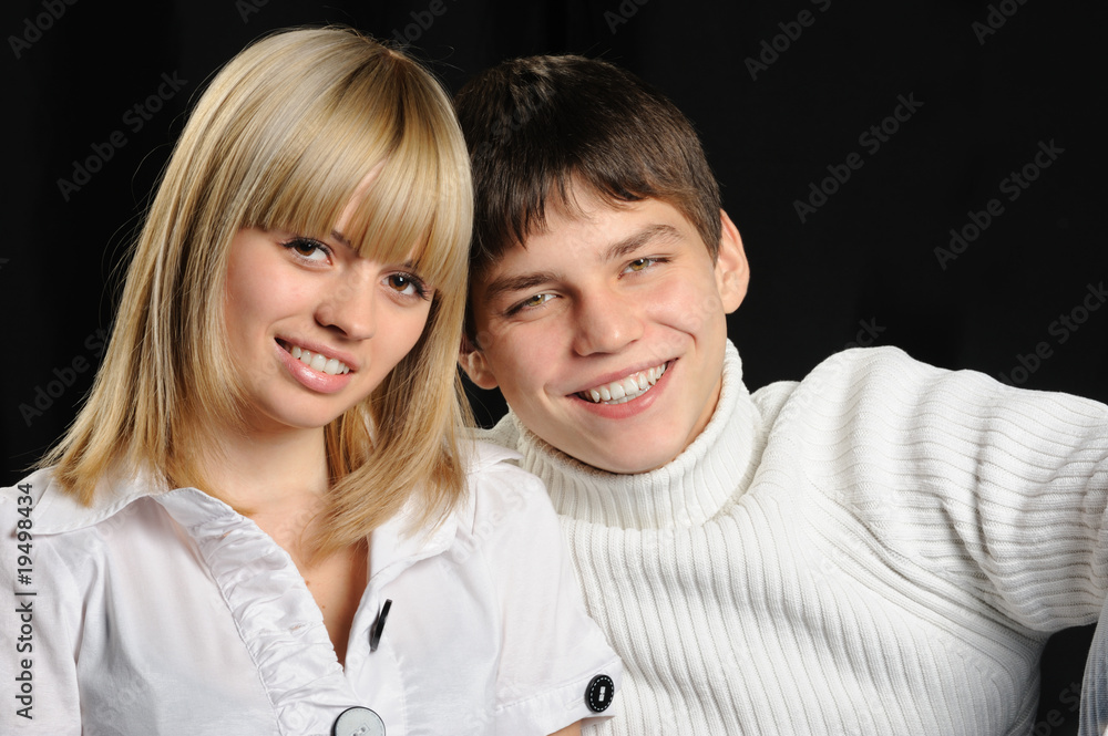 Young enamoured pair Young enamoured pair