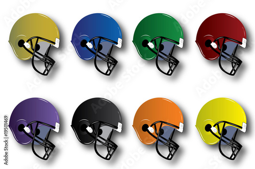 Color Football Helmets