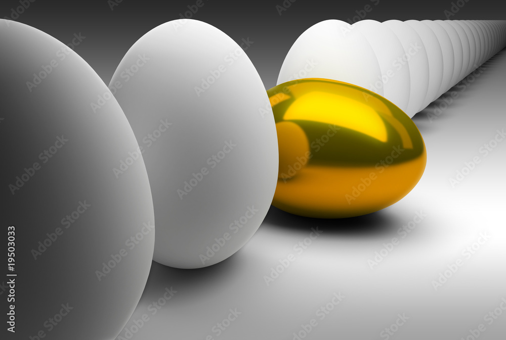Gold egg in dropped out of a general series Gold egg in dropped out of a general series