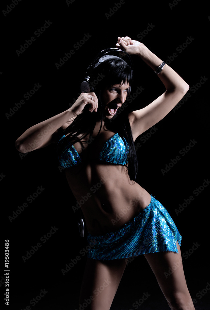 Obraz premium retro disco lady