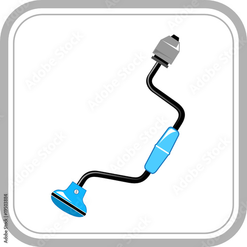 vector icon of hand drill