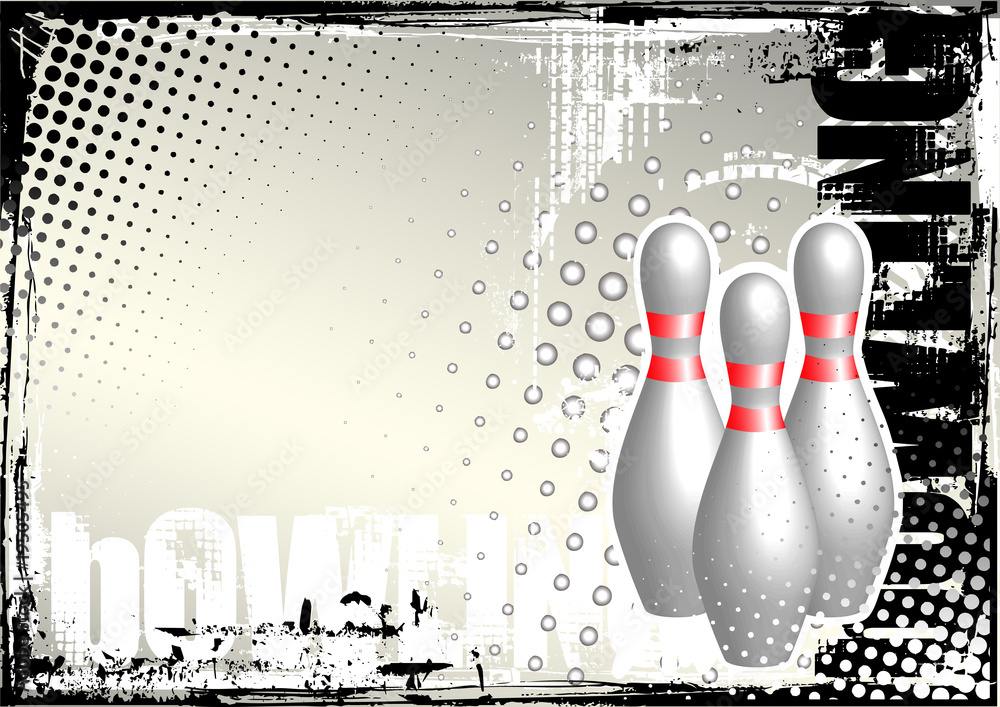 bowling grunge poster background Stock Vector | Adobe Stock
