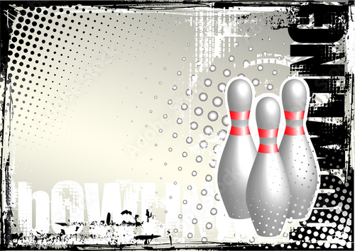bowling grunge poster background