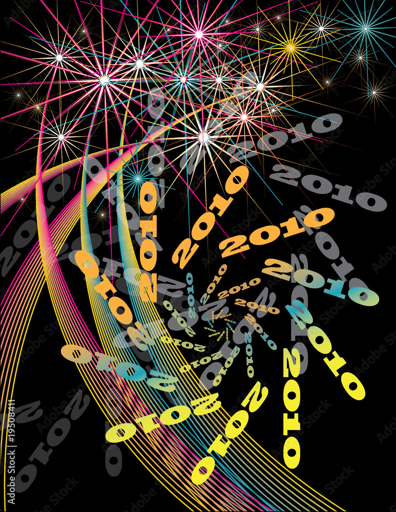 Obraz premium 2010 Fireworks