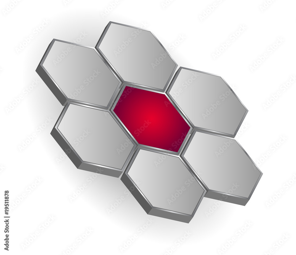Logo hexagons flower Logo hexagons flower